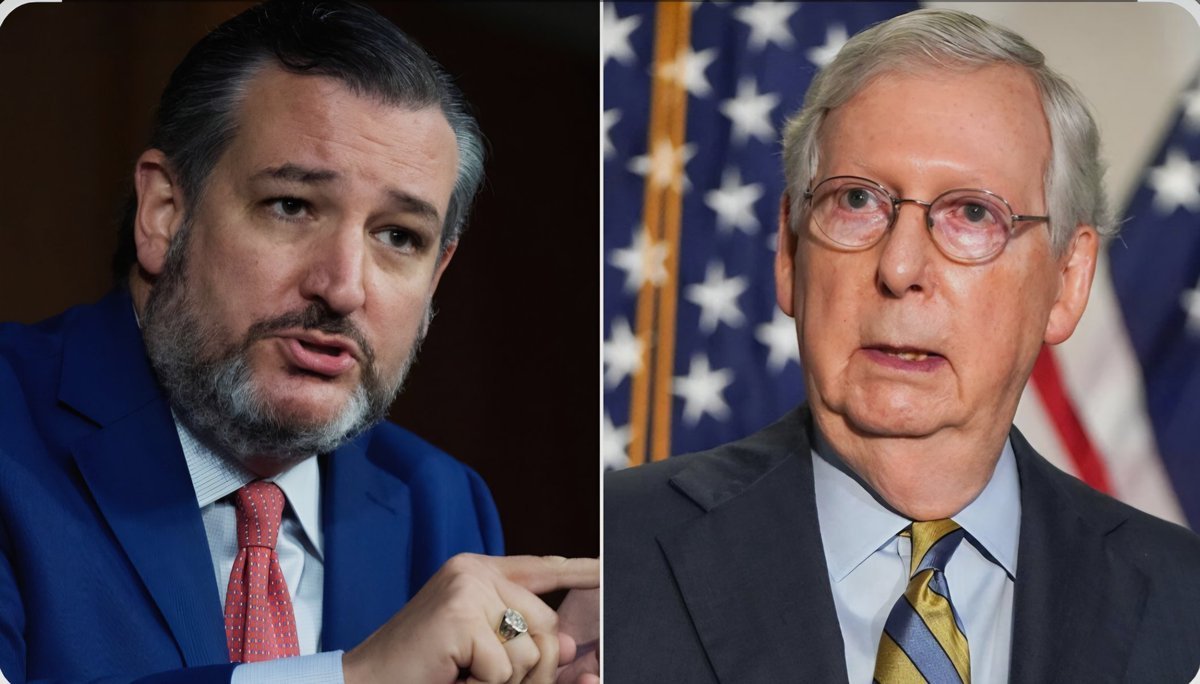MelG_Gibson's tweet photo. We start the work week knowing when John Thune gavels in the Senate today... Mitch McConnell better be there...

Or he has to resign...period... and Ted Cruz is then the chairman of the rules committee 

This b'ulls'hit ends today https://t.co/JoK3obbiEA