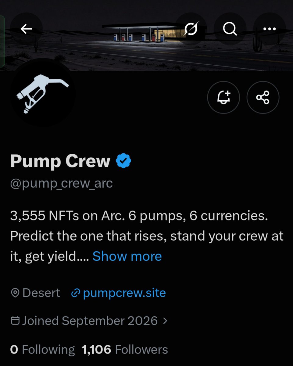 Medo2885's tweet photo. ๐จ ALPHA CALL โ PUMP CREW โฝ๏ธ
3,555 NFTs. 6 Pumps. 6 Currencies.
The game is simple: predict the strongest pump and ride the yield. ๐
30% or 8%? ๐
Follow: @pump_crew_arc
The real question isโฆ which one are you betting on?
DYOR. NFA.
#PumpCrew #Arc #NFT #AlphaCall https://t.co/lTlS9oGnjS