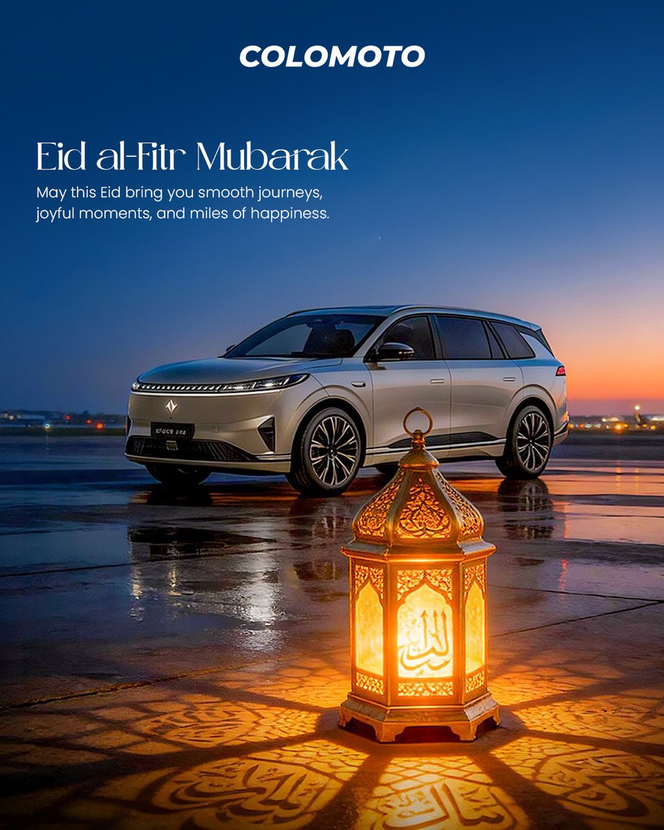 NicoleSacoto's tweet photo. Wishing you smooth journeys, joyful moments, and miles of happiness this Eid. May this special day bring peace, positivity, and new beginnings. Eid Mubarak from Team Colomoto. Drive safe and celebrate happily. https://t.co/1eX96GcpT1