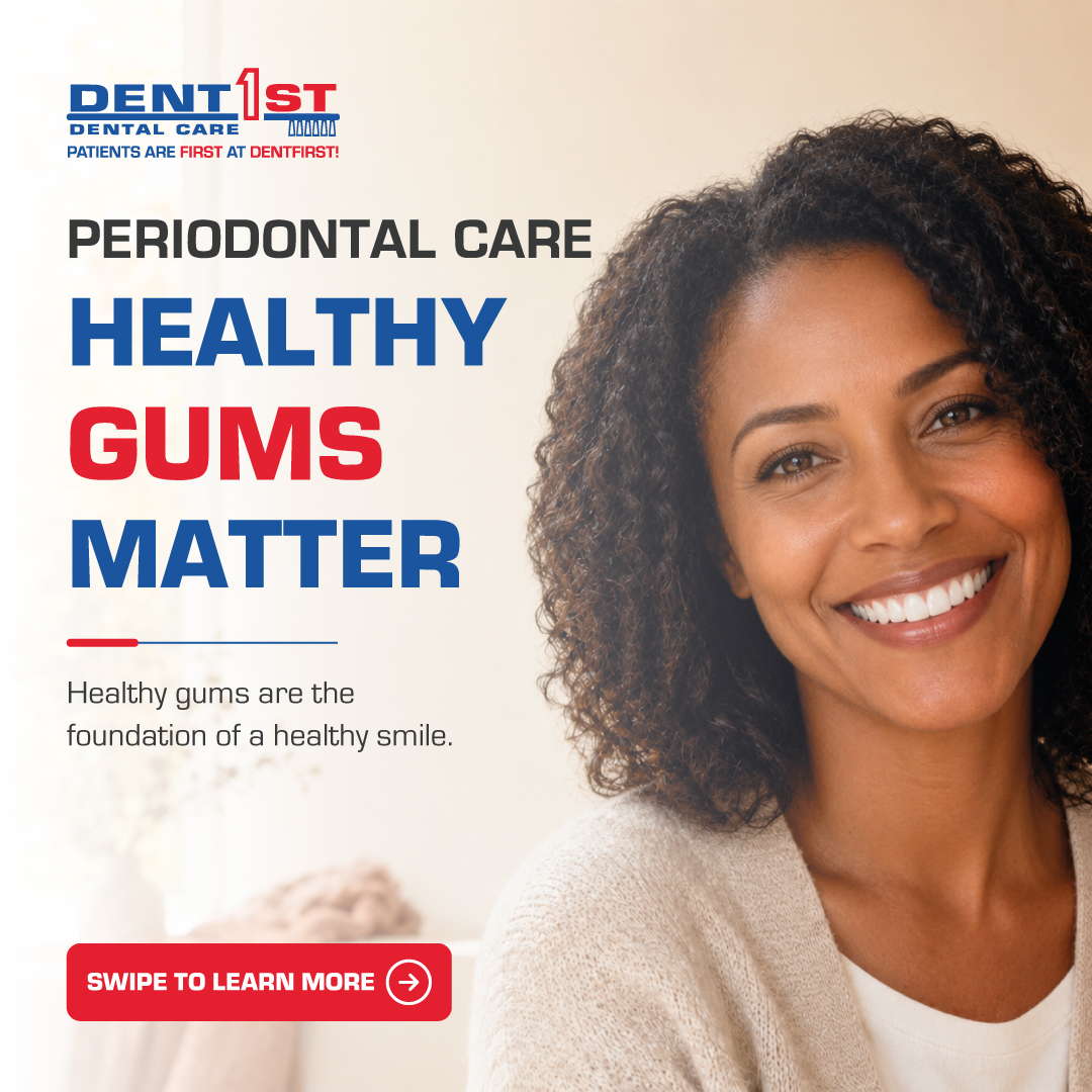 DentFirst's tweet photo. Bleeding, tender, red or swollen gums are worth discussing with your dental team.  Schedule an evaluation with DentFirst. #GumHealth #DentFirst https://t.co/CmGcn2VyBY