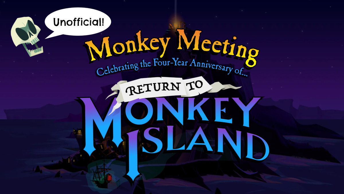 lucasartsfans's tweet photo. No better way to celebrate #ReturntoMonkeyIsland's four-year anniversary than with a Monkey Meeting! Join us this Saturday at 3pm EDT / 7pm GMT for a text-only chat in our Discord: https://t.co/X0pAZNkwng https://t.co/mXsHq03nNP