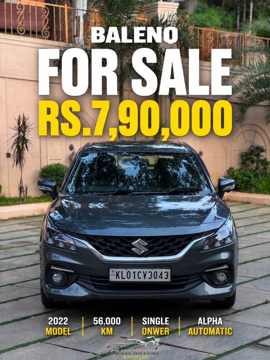 alesitastark's tweet photo. Baleno Alpha Automatic, 2022 model. Single owner, 56, 000 km driven. Price: 7. 90. https://t.co/lkJc9WhkkH