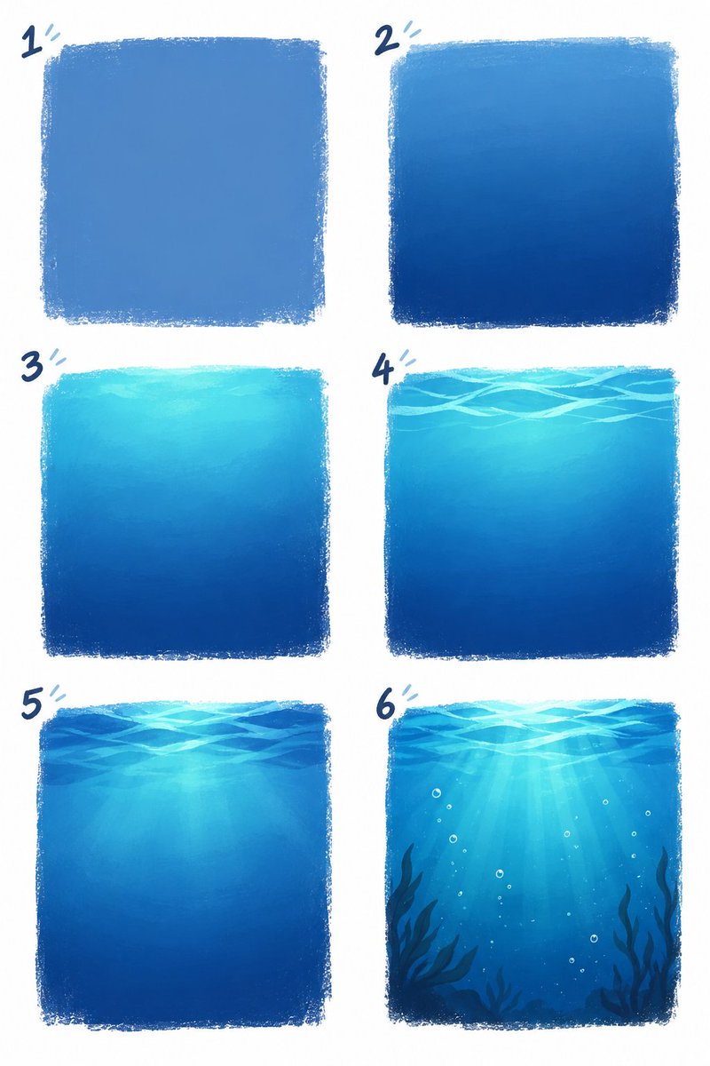 ArtHarbor_'s tweet photo. Underwater scenes get easier when you build the depth first. https://t.co/A6cJX5FYVC
