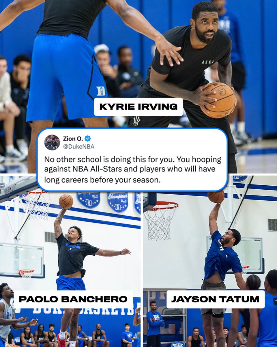 NBAonPrime's tweet photo. Duke's NBA talent pool is just DIFFERENT 🤯

(h/t @DukeNBA, via @DukeMBB) https://t.co/T0eLvSUgkb
