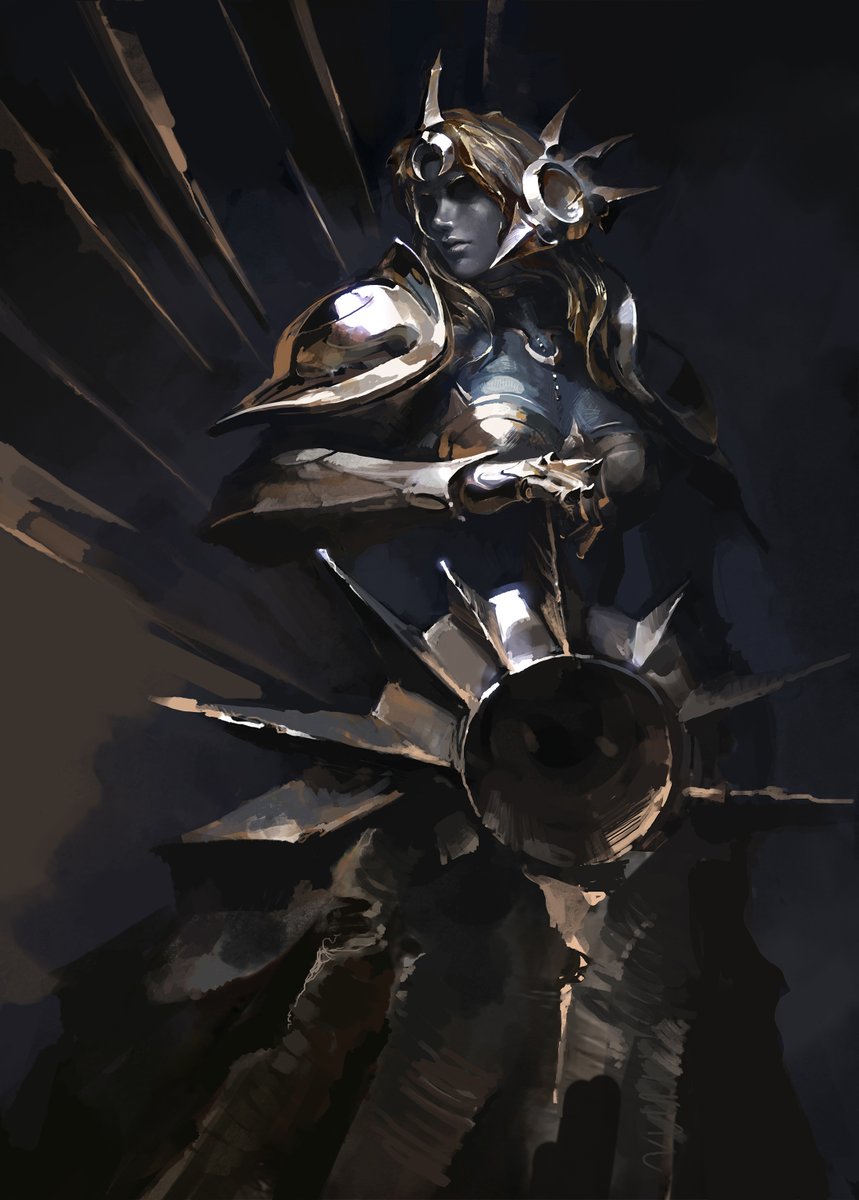 Sukeart's tweet photo. Leona piece I did for Riftbound last year https://t.co/lxmckwLiA3