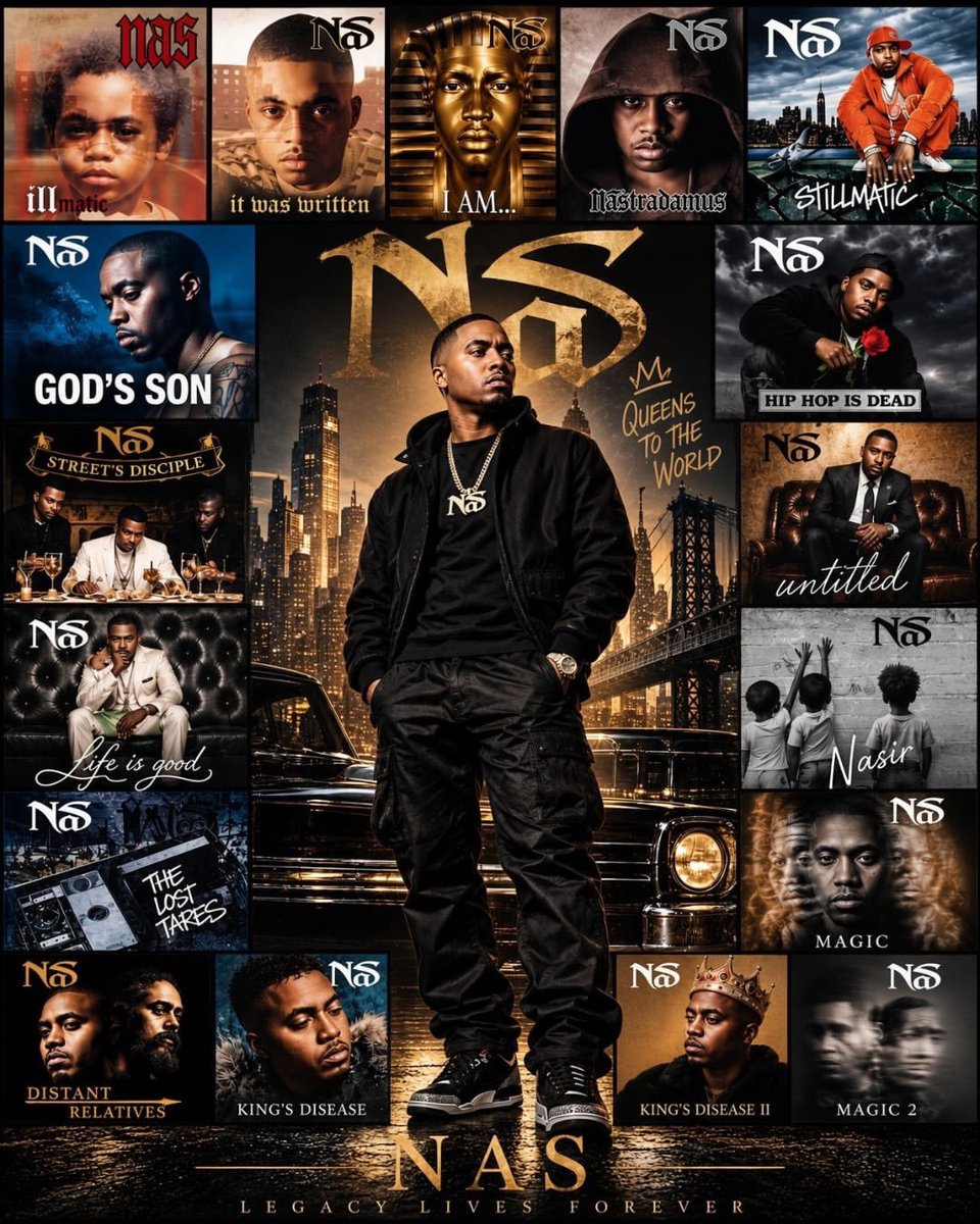 hiphopstandard's tweet photo. Happy Birthday to one of hip-hop’s greatest of all time, #Nas! 🎂👑

From Queensbridge to the world, Nas’ impact on the culture is forever. Salute to a true hip-hop icon! 🎤🔥
#birthday #hiphop #culture #nyc #newyork #greatest https://t.co/gGUKrBaKFV