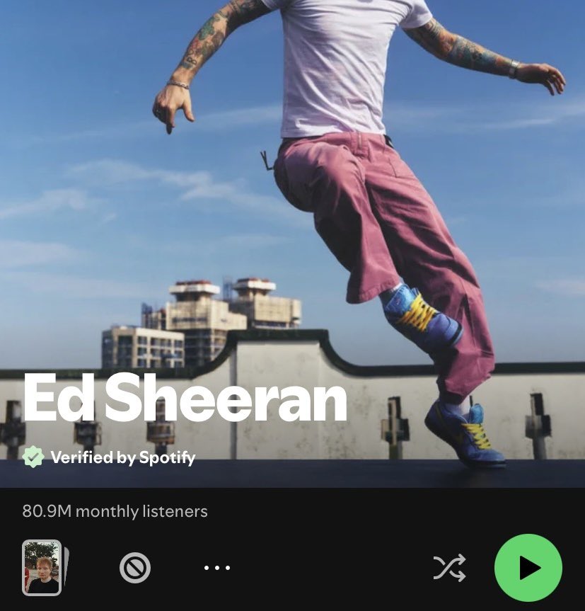 jennieslana's tweet photo. artists to block on spotify:

- p!nk
- ed sheeran https://t.co/yiEtZJ5bus