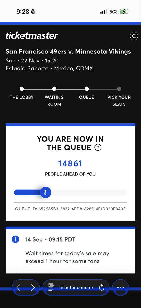 ceez92's tweet photo. @Ticketmaster_Me llevó más de 20 minutos en el mismo lugar de fila. El sitio se cayó? https://t.co/S9zcykgWua
