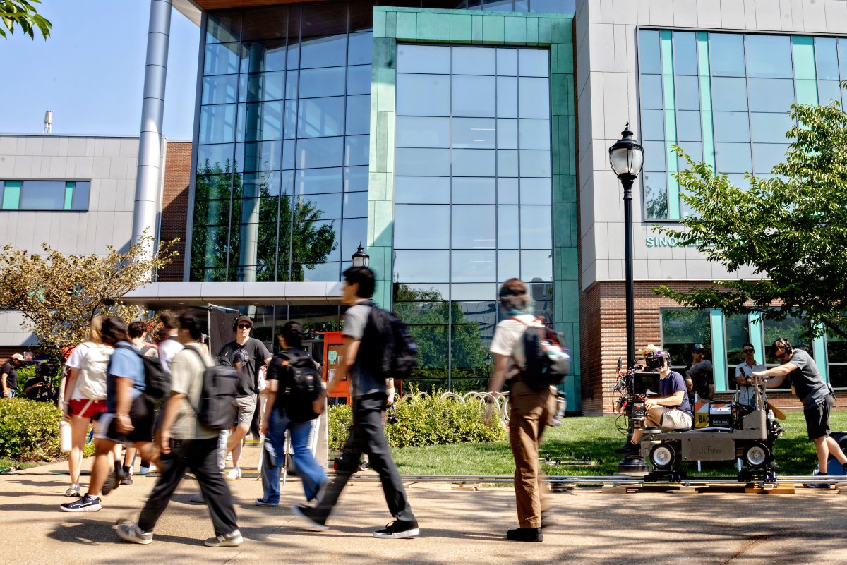 SLU_Official's tweet photo. For a few days last month, SLU looked a little more like Hollywood. 🎬 "The Streak," an upcoming sports comedy based on the true story of Caltech's basketball team, recently filmed scenes across campus. https://t.co/uDFbOdMqjP