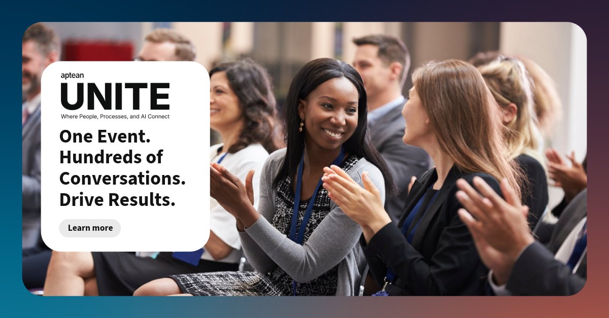 Aptean's tweet photo. ⌛ Time is running out to secure your pass for Aptean #UNITE2026! Join us in Kansas City October 5-8.

Register now: https://t.co/jPMhfDpjyb https://t.co/tEhspyJ5mm