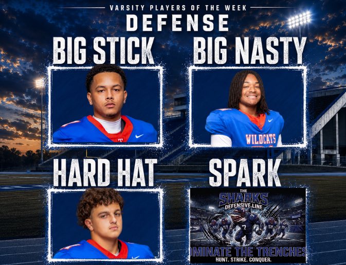 TempleFB254's tweet photo. Defensive Players of the Week 

Week 3 

Big Stick: Bishop Caldwell 💥
Big Nasty: Alvin Lawrence 💪
Hard Hat: Kyler Skrabanek 
Spark: D-LINEEEEE ⚡️

#WTD #Commit2026 https://t.co/bKTLP2EBnf