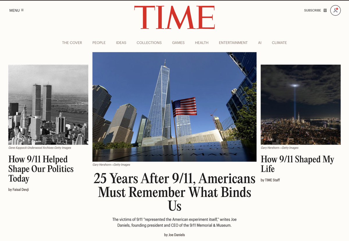 JoeCDaniels's tweet photo. “Never forget” is foremost about those we lost. But it also asks something else of us — to carry forward what that day, and the days that followed, can teach us.
25 years later, that lesson matters. I wrote about this in a piece for @TIME  https://t.co/BeSWFXtFQJ https://t.co/XyeAKksEvK