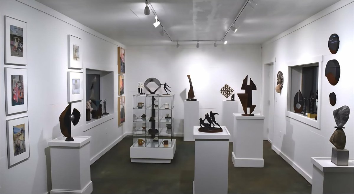 WNCSculpture's tweet photo. Have you visited the indoor gallery yet? Open Sat. and Sun. from 1-5PM, this space features rotating exhibitions of contemporary sculptural works that complement our outdoor sculpture trail, which remains free and open to the public daily from dawn until dusk.​

#LenoirNC #NCArt https://t.co/B2pSyaFuRJ