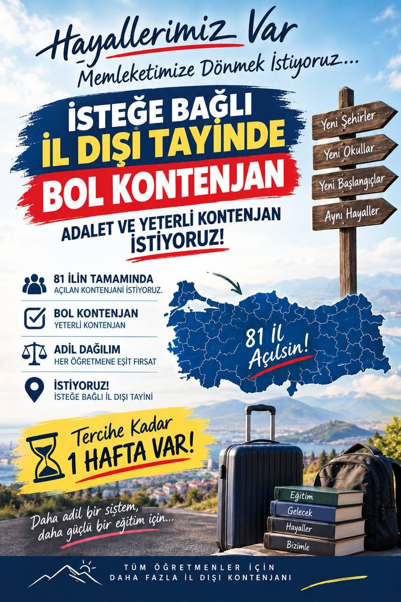Imcirce7's tweet photo. @buraktezel26 @Yusuf__Tekin @YilmazzGuney @edipuzen Yıllardır süren gurbet bitsin. Bol kontenjanla aileler kavuşsun.
#BakanımızaTeşekkürler2ilDışı @RTErdogan @tcbestepe @Yusuf__Tekin @cftcblnt @aliyalcin @TalipGeylan06 @kademozbay_ @oguzozat @leventkuruoglu @Nihal_Albayrak_ @talatyavuz29 @alper_ogretici @ozbozdogan @edipuzen https://t.co/L5uvK5oY18
