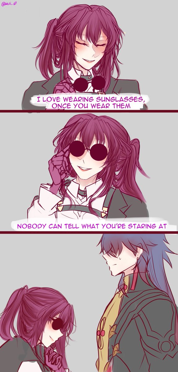 CaptainnoobYuvi's tweet photo. Kafka pov: sunglasses 🕶️
(This is so priceless XD)
Artist by @Weili_0
#HonkaiStarRail #HSR #スターレイル #Kafka #Blade #kafblade https://t.co/xcNZWxM0Ai