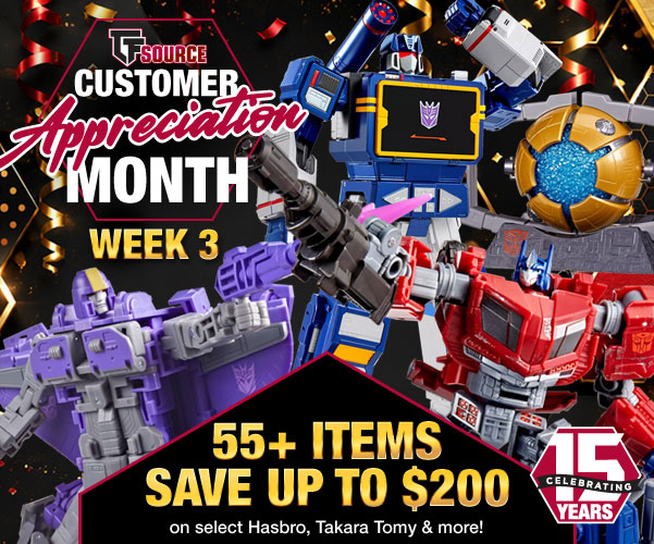 TFsource's tweet photo. Week 3 is LOADED. 🔥
55+ Hasbro + Takara  deals with savings up to $200 OFF.
Legends. Studio Series. Age of the Primes. Legacy. Generations. Transformers Adventure. And more.

PLUS:💰 Spend $200 → Get $20 Store Credit

Week 3 is LIVE. Go take a look. 👇
https://t.co/SpR40xhnQk https://t.co/PgJasRw614