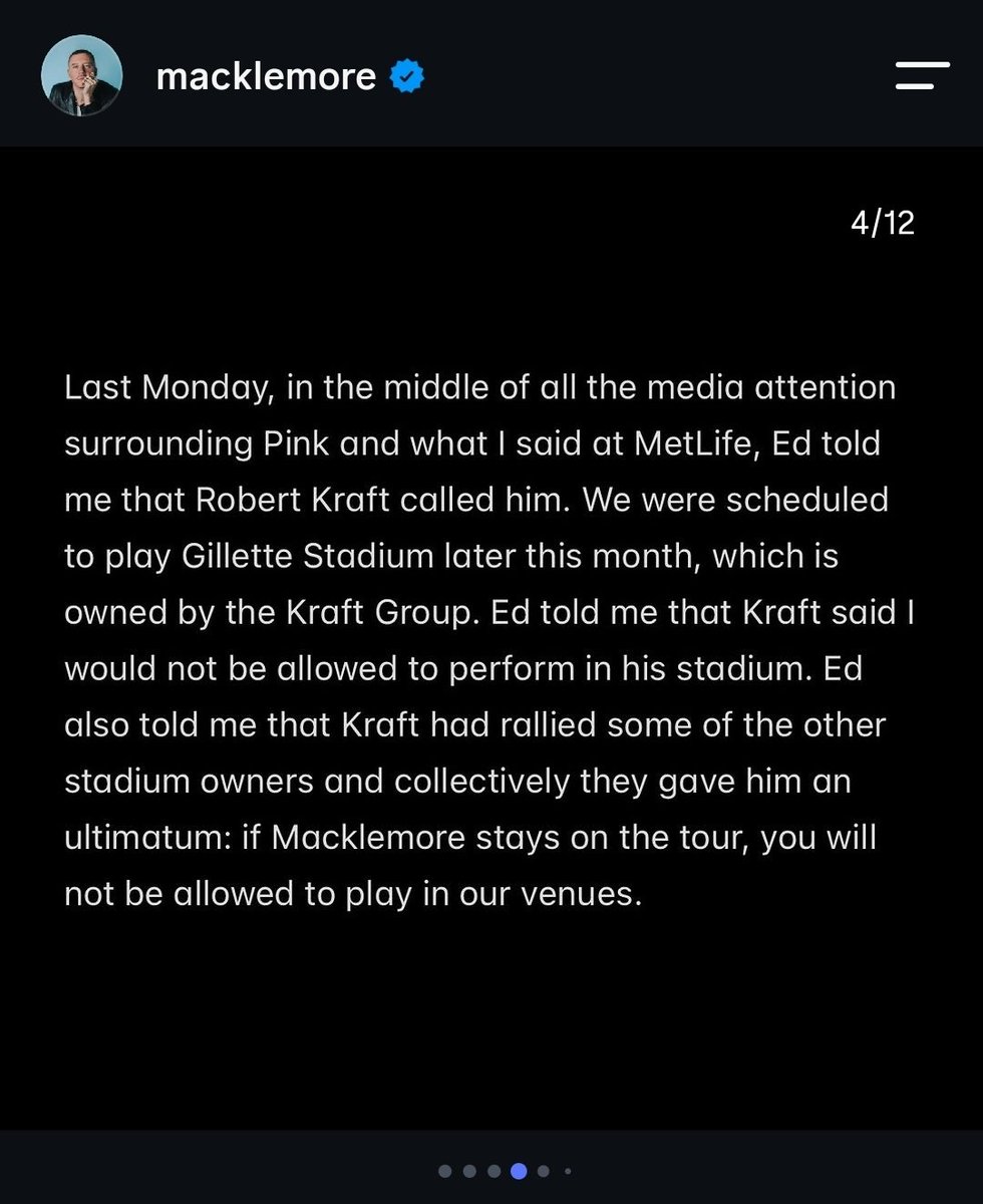 I_amMukhtar's tweet photo. Macklemore released a statement after being dropped from the Ed Sheeran's tour.

"I’m not sure how to start this. So I’m going to speak from the heart and share the truth. Ed Sheeran and his team have made the decision to remove me from The Loop Tour."

🧵👇🏾 https://t.co/Kuq5dYD0R8