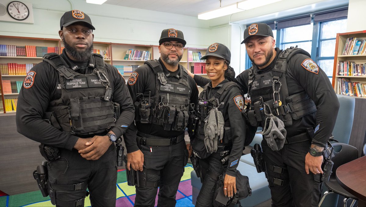 CorrectionNYC's tweet photo. For many students in #EastNewYork, the first day of the 2026-2027 school year kicked off with a little Boldest Family love, support and inspiration. 

With leadership from #NYCDOC Acting Assistant Chief Carter, members of our agency visited I.S. 218 and P.S. 224 to distribute sneakers and more to students on Sept. 10. For the past couple of weeks, multiple units and facilities on #RikersIsland purchased sneakers for the events, with more than 750 pairs collected during the drive. In total, New York City’s Boldest gave out 200 sneakers at each school last Thursday, with additional stops in the works.

“Today, not only does The Boldest secure the City of New York, but we also secure the hearts and smiles of hundreds of children returning to school on their first day,” said Acting Assistant Chief Carter, who is also an East New York native. “I grew up in the Pink Houses and want to continue to help the community. We also gave out raffles to everyone who purchased sneakers and the winner will select the next community we visit to give out more sneakers to our youth.” 

The visits also featured collaborations with our public safety partners at NYPD as we continue to work together to help keep young New Yorkers safe and on a path to success. #BackToSchool2026 #JoinTheBoldest