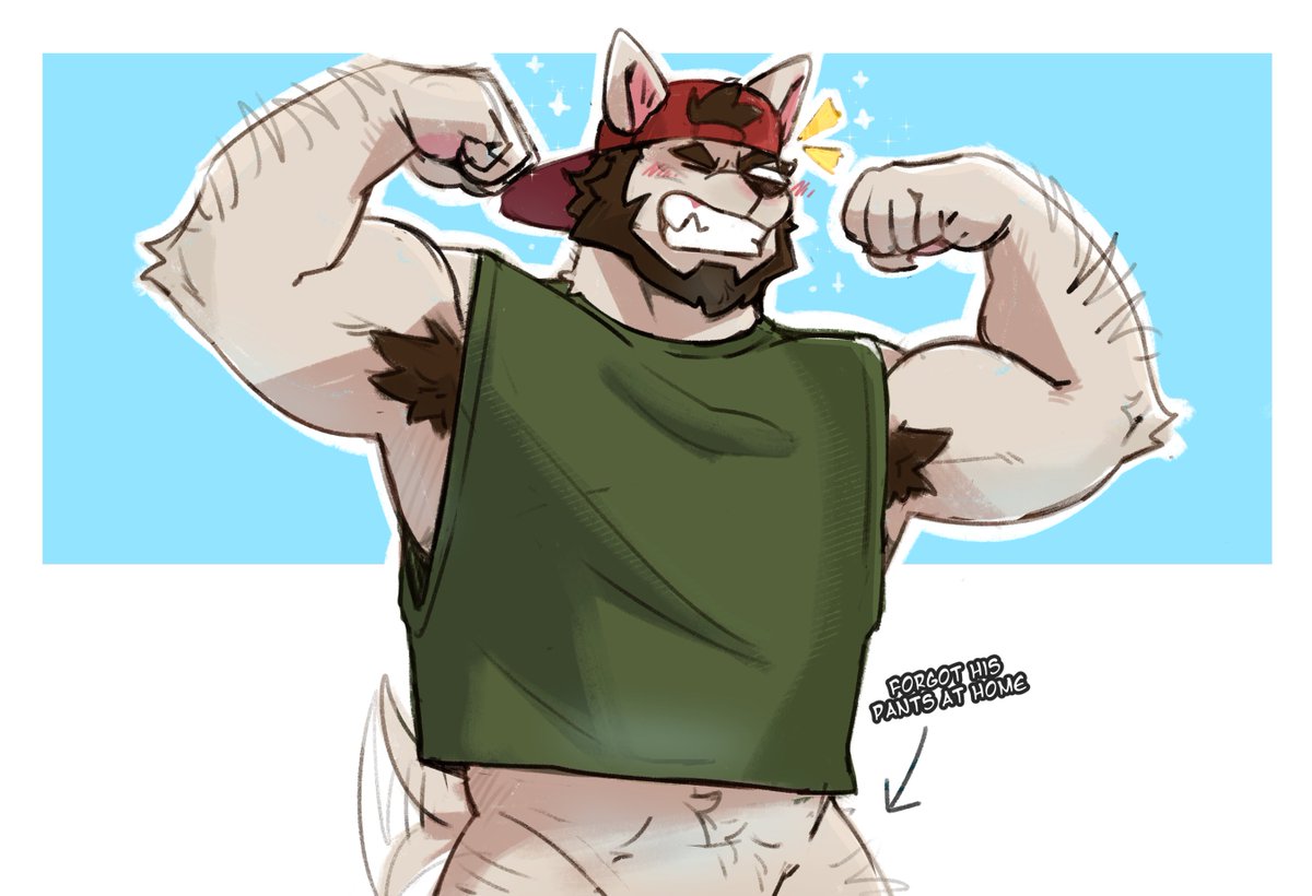 kiba2412's tweet photo. big puppy got too excited he forgot his pants 🍆 https://t.co/iOn3Cn1L7l
