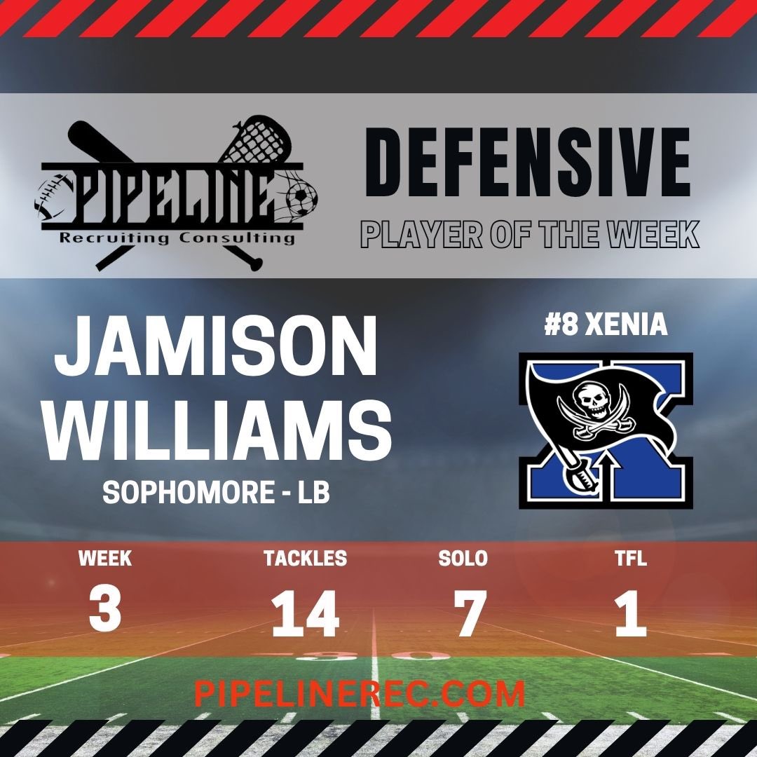 Pipeline_Rec's tweet photo. 2026 WEEK 3 Pipeline Recruiting POW-

Jamison Williams of Xenia HS

Congratulations Jamison!! @JWilliams_2029 
@CoachGantz 

#PRC https://t.co/u79qpeDAXB