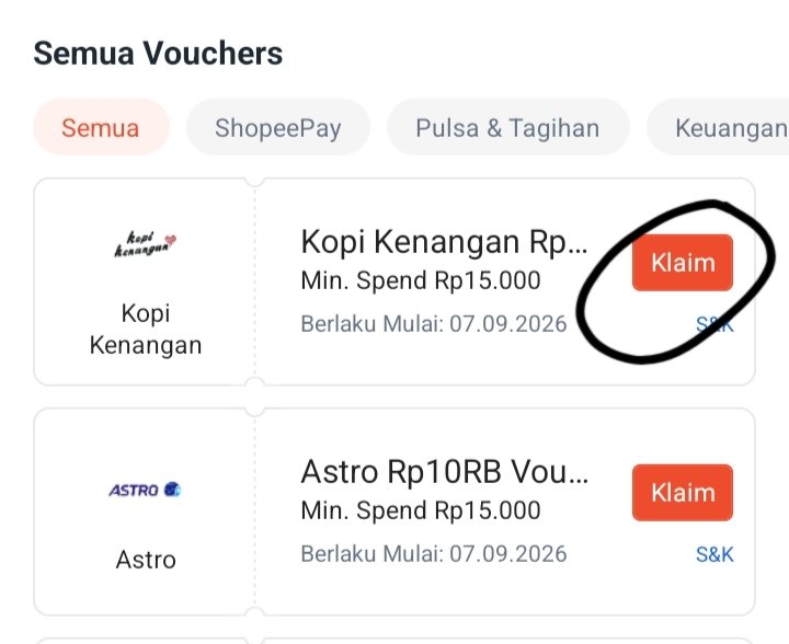 claxdys's tweet photo. Tutorial step by step

Buka halaman ini https://t.co/hCkdQGfcWd > klik tulisan "pasti cashback" > scroll sampai tulisan jajan kopi > klik cek semua promo > klaim voucher kopken > order lewat aplikasi kopken dan bayar pake qris https://t.co/fF5z6w1qne