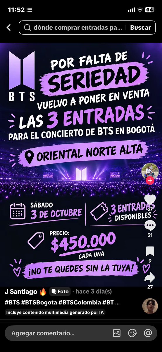 aguadepanelaa's tweet photo. Holaa hago una pequeña actualización respecto a quien me estafó. Ya hice la denuncia en la fiscalía, sin embargo este chico ha vuelto a publicar que vende entradas. Adjunto su cuenta para que por favor me ayuden a difundir, reportarla y evitar que más personas sean estafadas! https://t.co/3DMrMziNkC