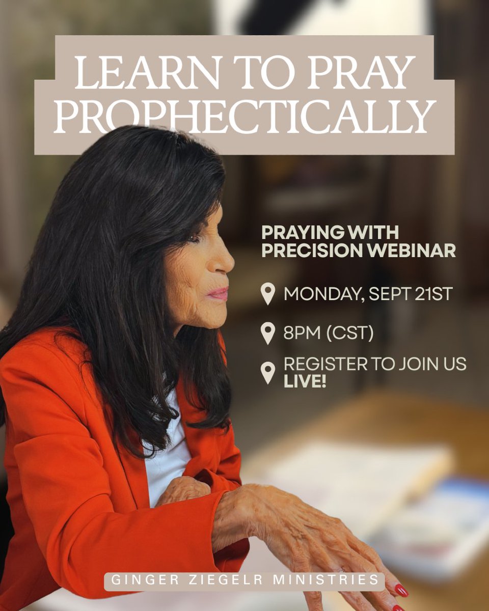 GingerZiegler's tweet photo. Praying with Precision Webinar | Staking Territory
📌Click here to learn more and register: https://t.co/YNHuyAy2K1
#prayingprophetically #prayer #hiddenfaces #propheticplaces #faithisnow https://t.co/yUeQeqdY9i