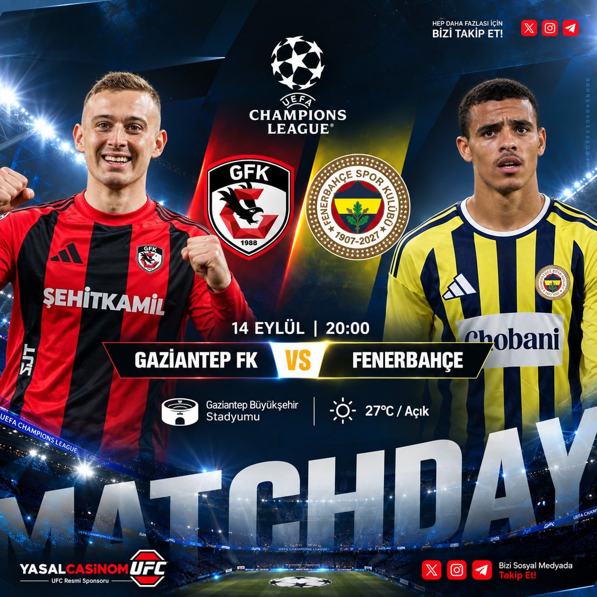 Yasalsocial's tweet photo. GAZİANETP FK VS FENERBAHÇE MAÇI VAR CANLI MAÇ
YORUMLARDA DOĞRU SKORU BİLENE 1250TL HEDİYE
BONUSU TEMİN ETMEK İÇİN BAĞLAN!

YENİ ÜYELERE ÖZEL 5.000TL HEDİYE  Giriş https://t.co/qkhkCVgpQ0

#GFKvFB #FENERBAÇHE #Süperlig #Bugünmaçvar #Canlımaç #MaçVarsaÜlkerVar #FenerbahceMacGunu https://t.co/ItEOgNDiYR