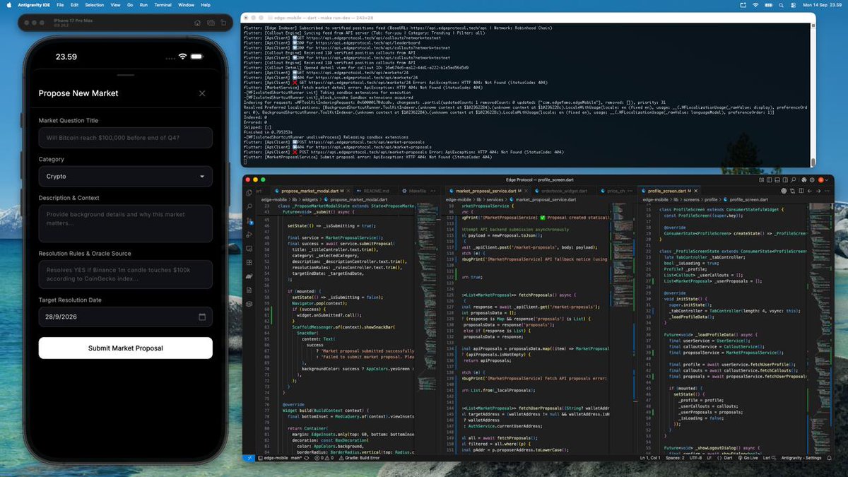 Edgeprotocjoac's tweet photo. Market proposal flow is now live on EDGE FOMO mobile.

Users can propose new prediction markets directly from the app.

Market question.
Category.
Context.
Resolution rules.
Oracle source.
Target resolution date.

This is an important piece of the social prediction market layer.

The app is no longer only about trading existing markets.

Now users can help shape what markets should exist next.

Callouts create attention.
Proposals create new markets.
Trading turns conviction into positions.
Still building.
Still testing.

EDGE FOMO  app is getting closer.