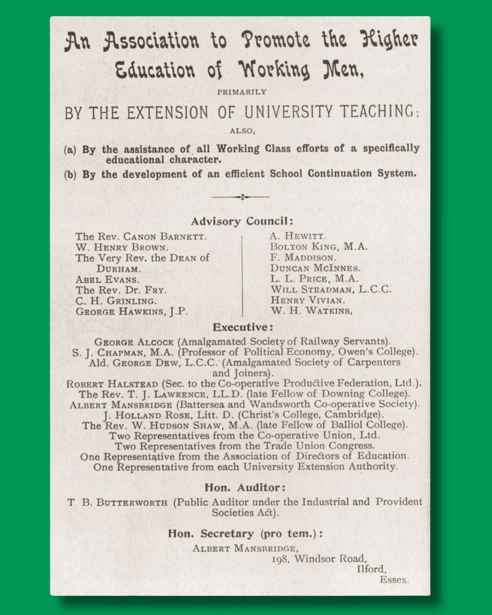 WEAadulted's tweet photo. In August 1903, a vision for accessible education brought trade unionists and academics together in Oxford to found the WEA. 

Over a century later, that same passion for lifelong learning drives everything we do. 

https://t.co/kwQxTXiHnl #WEALabs https://t.co/JHrXP3P2sc