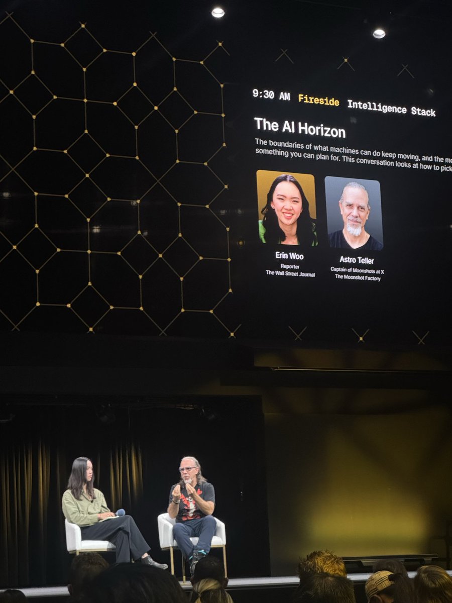 daniel_kraft's tweet photo. “Programming biology is something we’ll be as excited about in 15 years as we are about AI now…”

Astro Teller, @TellerAstro head of X, the Moonshot factory @Theteamatx  being interviewed by @ErinWoo of @WSJ 

At Imagination in Action @imaginationxyz organized by @johnkwerner et al  at @Google HQ