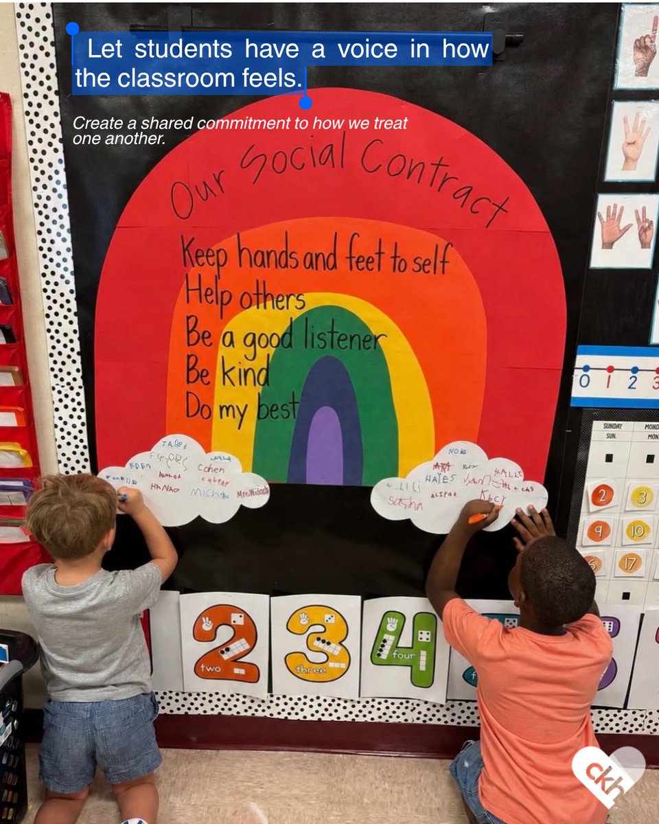 iheartckh's tweet photo. Give students a voice in shaping how your classroom feels. 💛

A CKH Social Contract creates a shared commitment to how we treat one another, helping build a classroom where every student feels respected, valued and connected.

#CapturingKidsHearts #CKH #CKHSocialContract https://t.co/O1M4pUU8BO