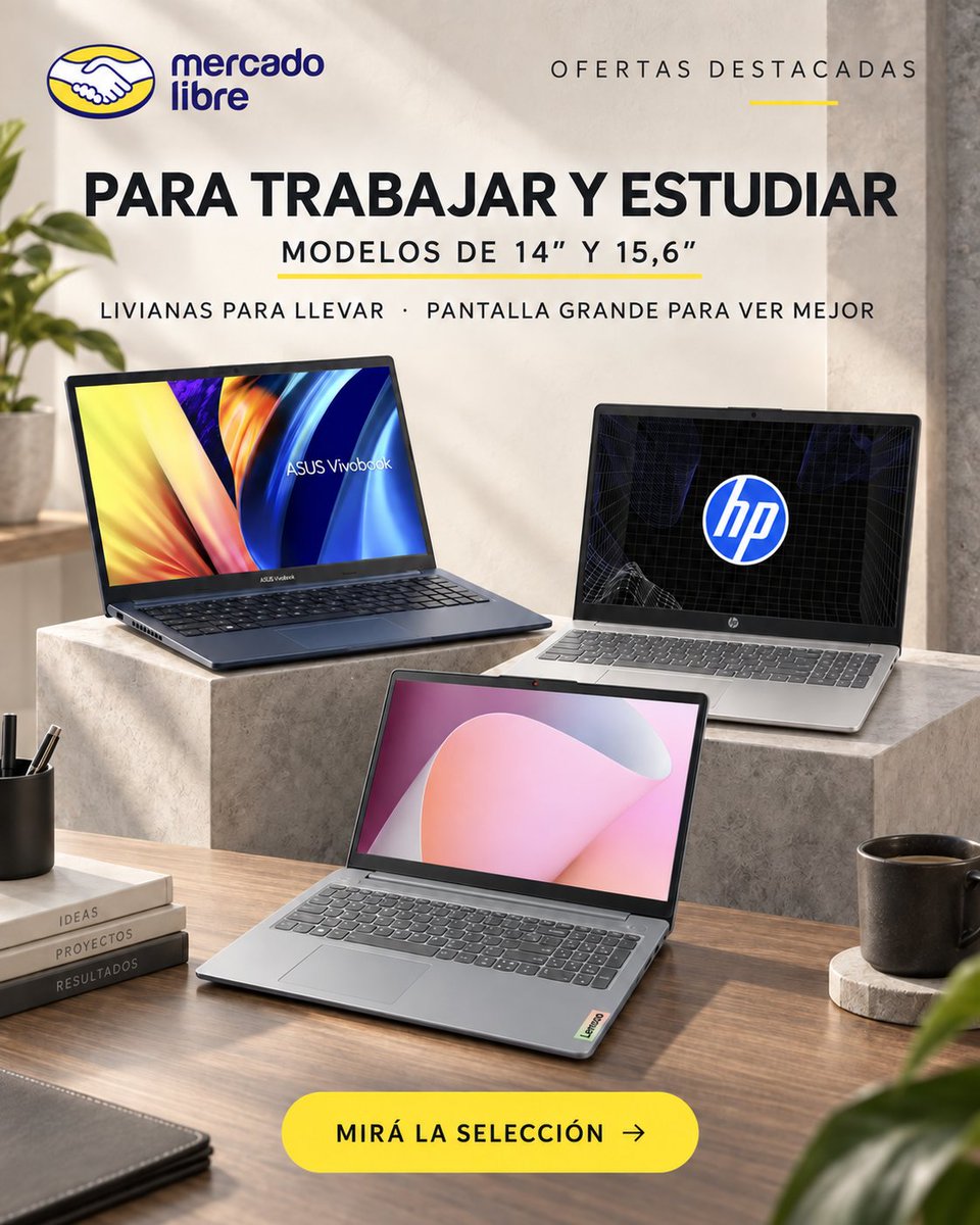 RadarOfertasAR's tweet photo. 💻 6 NOTEBOOKS DE GRANDES MARCAS CON HASTA 46% OFF

Armé una selección con modelos de 14” y 15,6”: livianos para llevar o con pantalla grande para trabajar y estudiar cómodo.

Deslizá para compararlas y entrá a la lista para encontrar la indicada para vos. 
Aprovecha las promos.