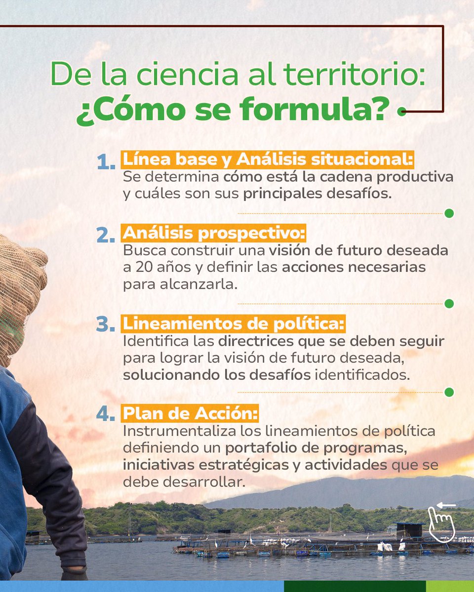 UPRAColombia's tweet photo. #UPRATeExplica | Planificar el campo no es solo un trabajo técnico; es el camino para fortalecer el esfuerzo de quienes alimentan a Colombia y potenciar sus resultados en el territorio.🌾🇨🇴
Los Planes de Ordenamiento Productivo (POP) desarrollados por la #UPRA son una hoja de ruta a 20 años, construida de manera participativa, para impulsar el desarrollo del campo, fortalecer la producción de alimentos, cuidar el ambiente, y generar más oportunidades para los productores rurales.📊🌱
Liderado por el @MinAgriculturaCo y formulado por la #UPRA y los actores de cada cadena. A la fecha, 11 cadenas productivas ya cuentan con su propio POP:
🌾 Arroz
🥔 Papa
🪵 Forestal comercial
🥩 Cárnica bovina
🥛 Láctea bovina
🐟Acuicultura para consumo humano (tilapia, trucha, cachama y camarón)
👉 Desliza el carrusel y descubre cómo funciona este instrumento que brinda información técnica para construir el #CampoMilagro