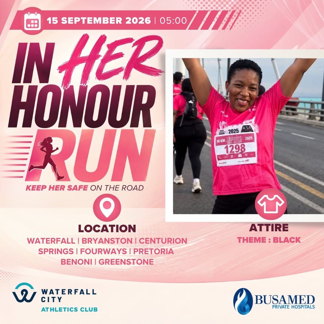 LeSho2025's tweet photo. Fellow runners, let us run in her honour tomorrow morning.

Wherever you will run tomorrow morning, afternoon or evening, please make sure that you are safe.

#RunningWithTumiSole
#FetchYourBody2026
#90dayswithoutsugar https://t.co/BAOd3Mf8iN