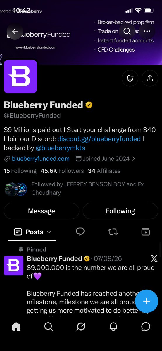 BeeX663765's tweet photo. @FxChoudhary @BlueberryFunded All TASK DONE ☑️ 

This account would help me continue building consistency, discipline, and long-term confidence as a trader. https://t.co/FOyNOC1Mta