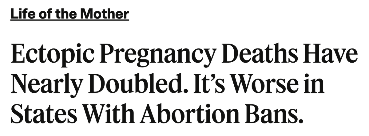 SenWarren's tweet photo. Abortion bans are killing women. https://t.co/ATILayOb02