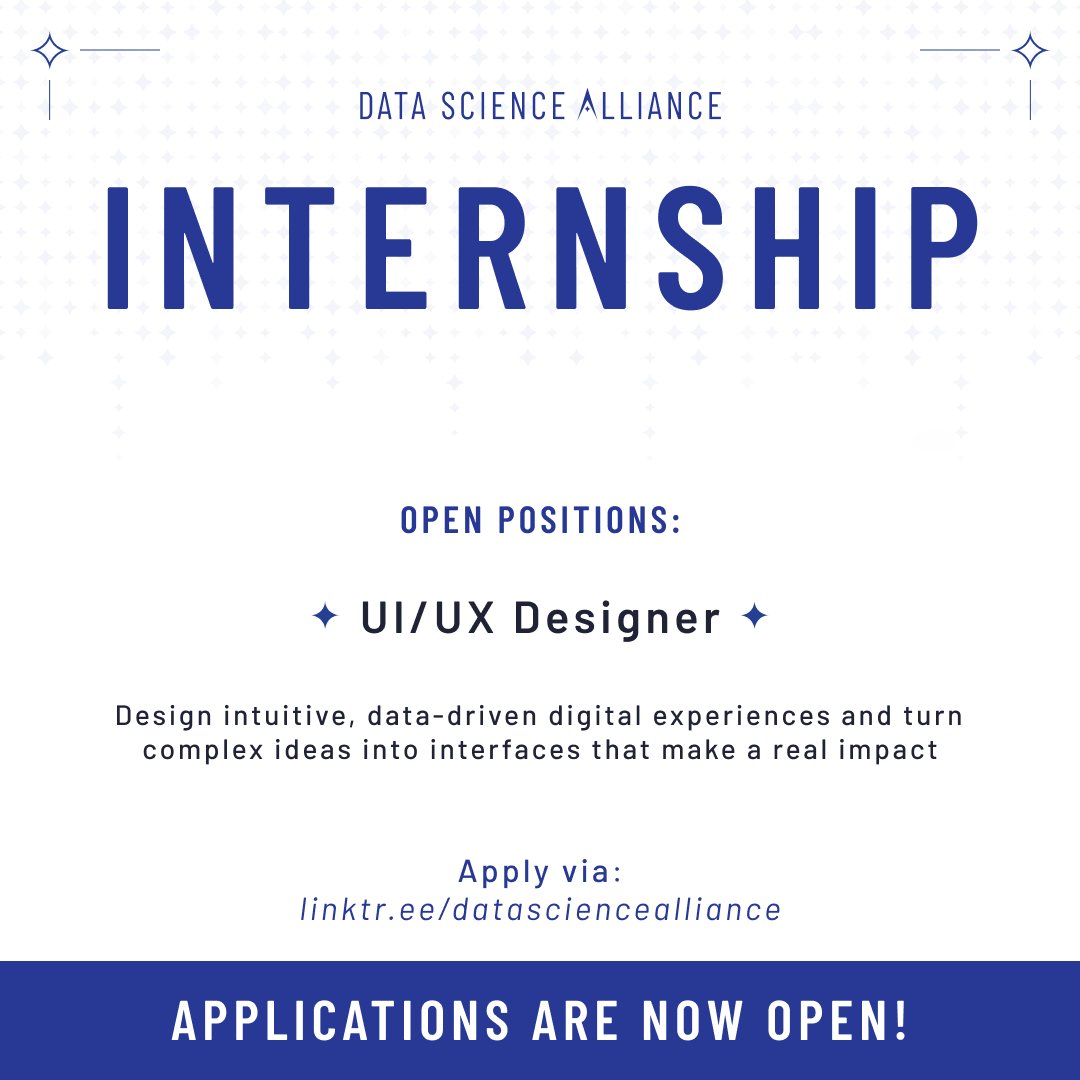DataScienceAll1's tweet photo. Internship applications are open! 📣

Interested in design or video game artwork? This is the place for you!

🤝 Join our fall internship cohort and gain hands-on experience, mentorship, and new skills.

Apply now through the link in our bio! https://t.co/qK9UArs4ib