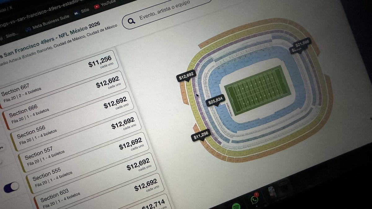 sotokaar's tweet photo. Lo de @Ticketmaster_Me con la NFL en México es un verdadero chiste.

Muchos no pudimos concretar la compra por “errores” de su sistema pero mira nada más los boletos ya en la REVENTA… https://t.co/dtKfLasihc