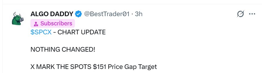 $SPCX - DADDY at HIS BEST!

Posted this Morning to my Subs!

Subscribe and be a part of the Winning Team! 
 [📷](https://pbs.twimg.com/media/HSMYVoeXAAAwtno.jpg