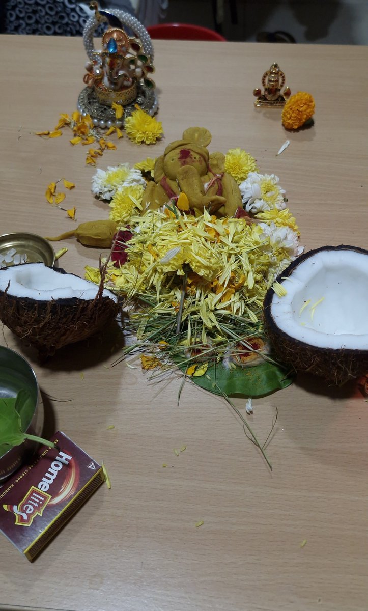 PSPKfanmedico1's tweet photo. అందరికి వినాయక చవితి శుభాకాంక్షలు 🙏🏻🌺🌿
ఎల్లప్పుడు తోడుగా ఉండు గణేశా
అందరి జీవితాలలో విఘ్నాలు తొలిగిపోవాలి అని కోరుకుంటున్న
మొదటిసారి నాచేతులతో చేసిన గణపతి పూజలందుకున్నారు ఈరోజు
నాకునేనుగా ఒంటరిగా వున్నకానీ ఎంతో మంచిగా పూజ చేసుకున్నచాలా సంతృప్తి కలిగింది
మనస్సు సంతోషంతో నిండింది https://t.co/gO5N4K8qXl