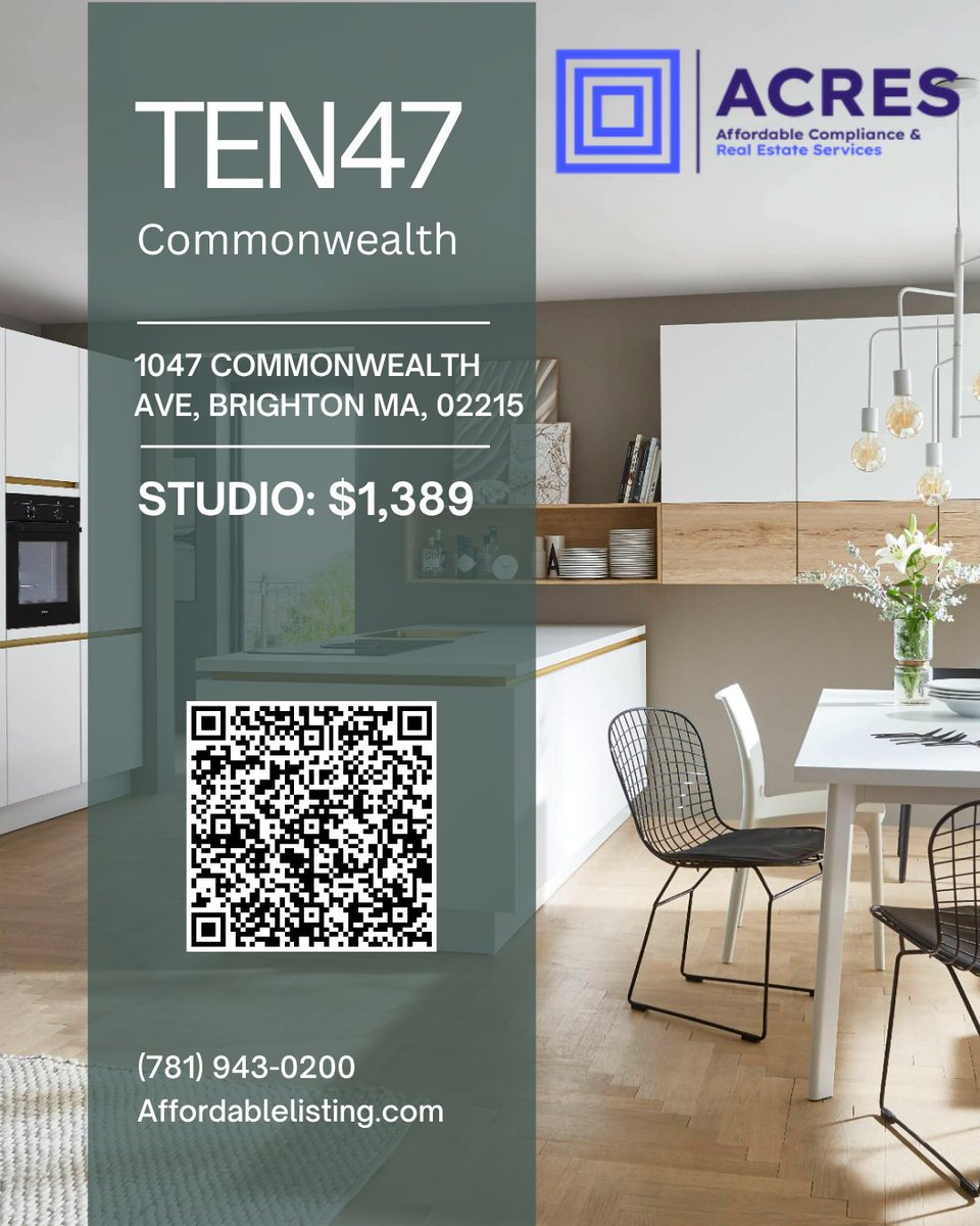 acrescompliance's tweet photo. Ten47 Commonwealth
1047 Commonwealth Avenue Brighton, MA 02215

Micro Studio: $1,389

Apply now! https://t.co/8Fd7sbrWWF

Learn More: https://t.co/TcdCgwD5WW https://t.co/8lMU3S92CB