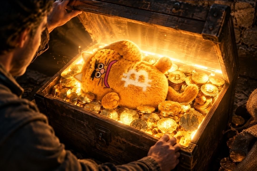 BitCatonStonk's tweet photo. @LaunchOnSF @SatRush forever stacking sats with my cat https://t.co/8bu5kKdzUc