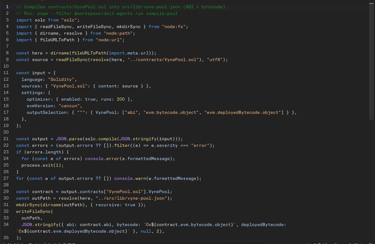 VyneLabs's tweet photo. Everything is private and simple. That is $VYNE.

Describe the transfer in one sentence, sign once, and the recipient is paid through the Vyne path in the same transaction, seeing Vyne as the sender, not you.

No custody. No held balances. Bytecode verified before every send.

Live on Robinhood Chain mainnet.