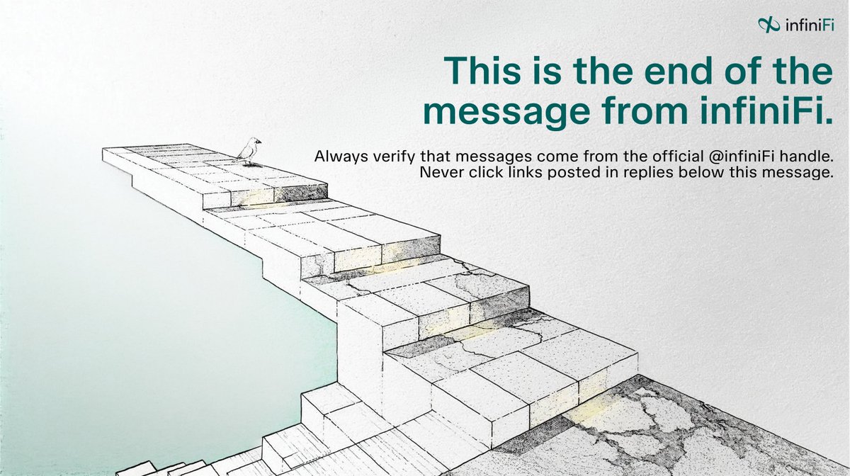 infiniFi's tweet photo. Safety Reminder!

With TGE on the horizon, be extra careful of infiniFi impersonators, fake accounts &amp; phishing links.

Official infiniFi information will only be shared from the @infiniFi account.

Always double-check the handle &amp; never trust links posted in the replies. https://t.co/2Nebq05jW7