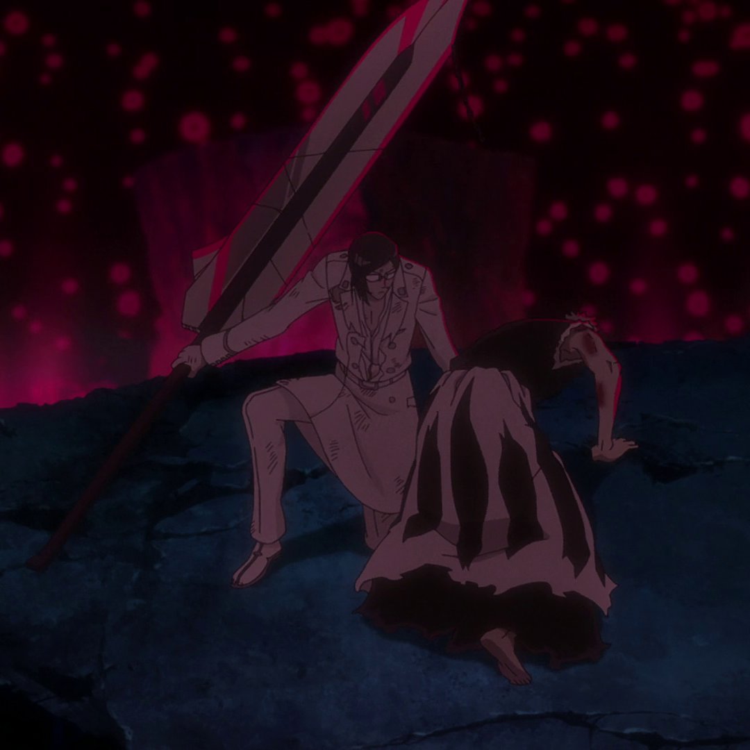 dailyuryuu's tweet photo. Uryuu carrying Ichigo and Zangetsu at the same time, HE IS SO STRONG. https://t.co/MOrSbytWJ1