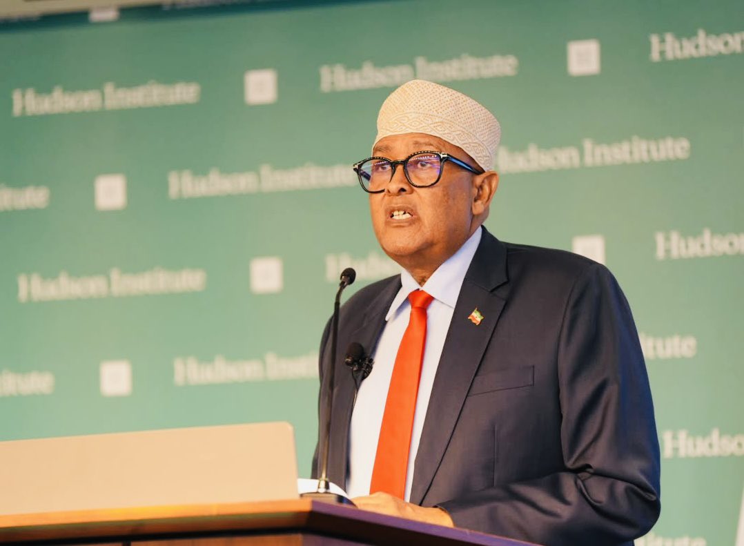COSEidleh's tweet photo. The President of the Republic of Somaliland delivered a powerful address at the Hudson Institute in Washington, D.C. One of America’s leading and most influential public-policy think tanks. https://t.co/CYIL6vFMNg