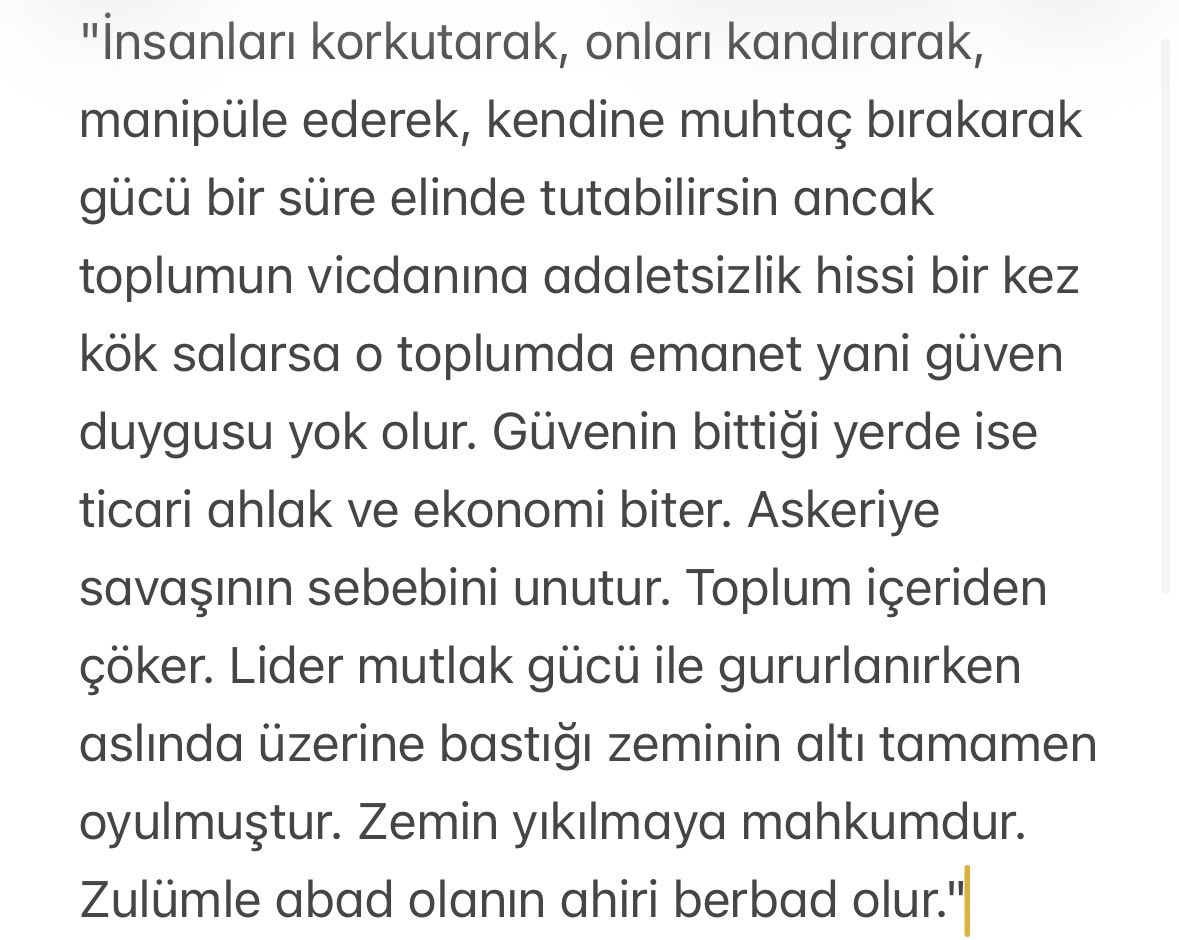 Fedaiz's tweet photo. Zulümle abad olanın ahiri berbad olur. https://t.co/2BzHaB4J5p