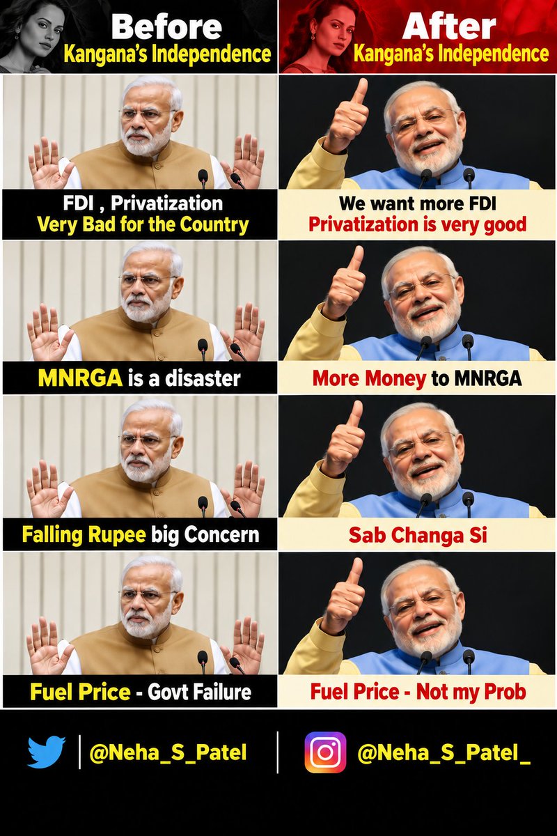 Neha_S_Patel's tweet photo. When you are in opposition☠️ vs when you are in government🐷 https://t.co/gX3Ma6styk