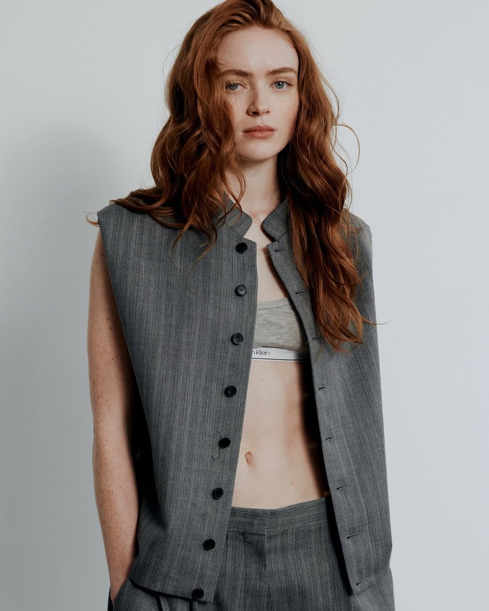 traceymattingly's tweet photo. Sadie Sink x @CalvinKlein hair by Tommy Buckett photographed by Clara Belleville #sadiesink #tommybuckett #traceymattinglyagency https://t.co/rxiyqaZJBR